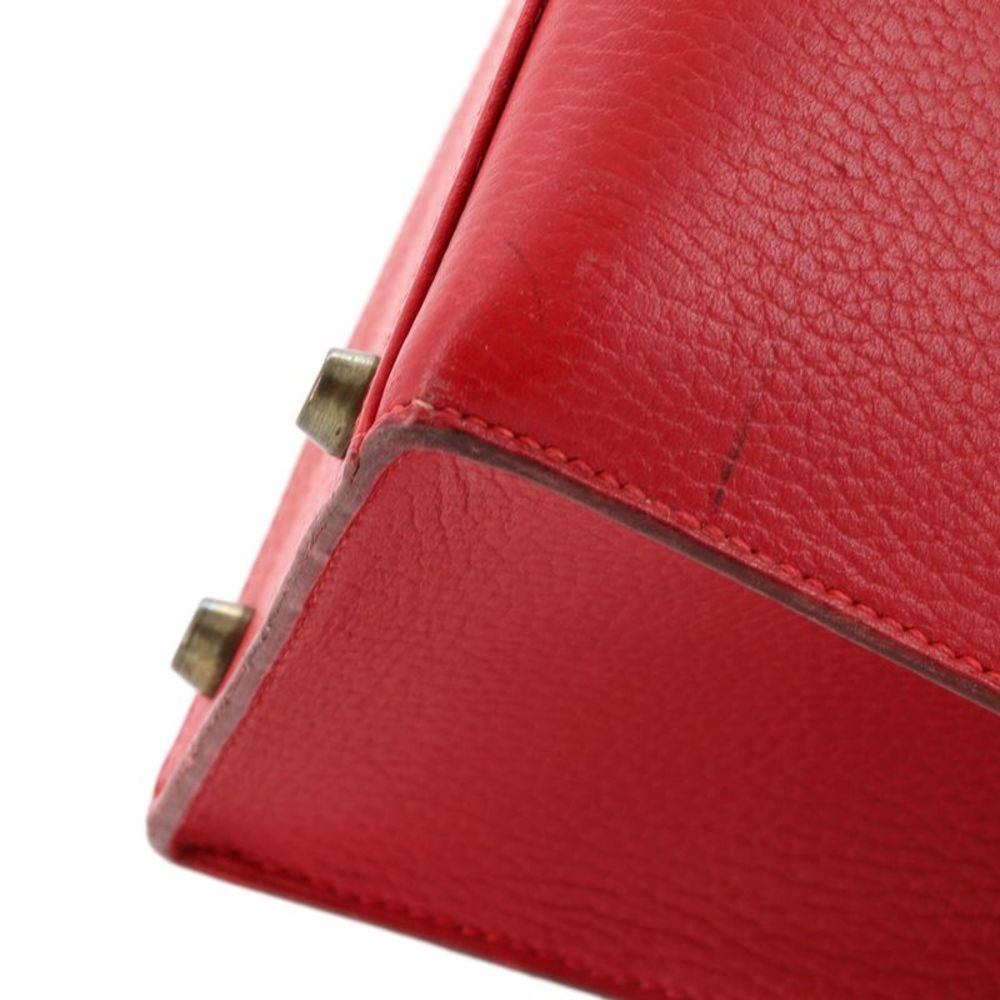 Hermes Kelly Handbag Rouge Vif Ardennes with Gold Hardware 32 Red - Picture 8 of 10